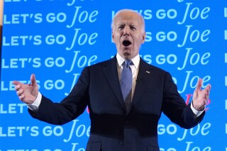 President Joe Biden visits a presidential debate watch party, Thursday, June 27, 2024, in Atlanta. (AP Photo/Evan Vucci)