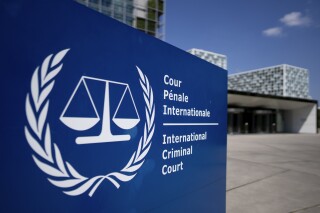 FILE - A view of the International Criminal Court in The Hague, Netherlands, Wednesday, June 26, 2024. (AP Photo/Peter Dejong, File)