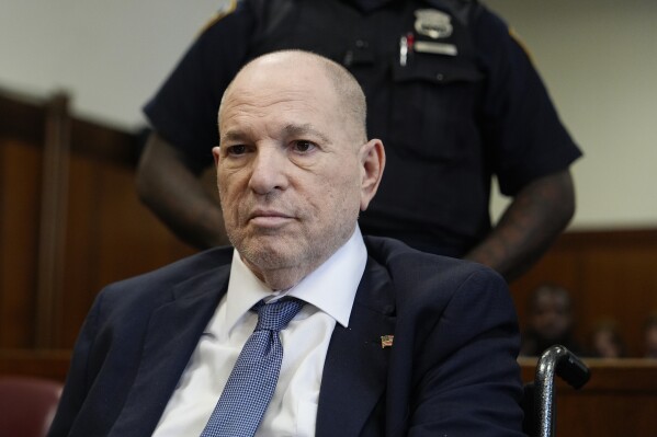 FILE - Harvey Weinstein appears in Manhattan Criminal Court, May 29, 2024, in New York. (AP Photo/Julia Nikhinson, Pool, file)