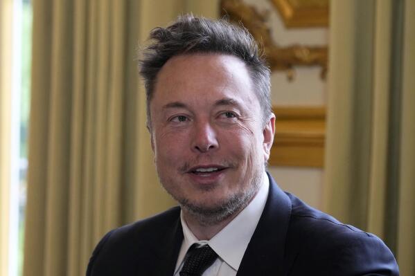 FILE - Twitter, now X. Corp, and Tesla CEO Elon Musk poses prior to his talks with French President Emmanuel Macron, May 15, 2023 at the Elysee Palace in Paris. Florida Gov. Ron DeSantis will announce his 2024 presidential campaign in a Twitter Spaces event with Musk on Wednesday, May 24. (AP Photo/Michel Euler, Pool, File)