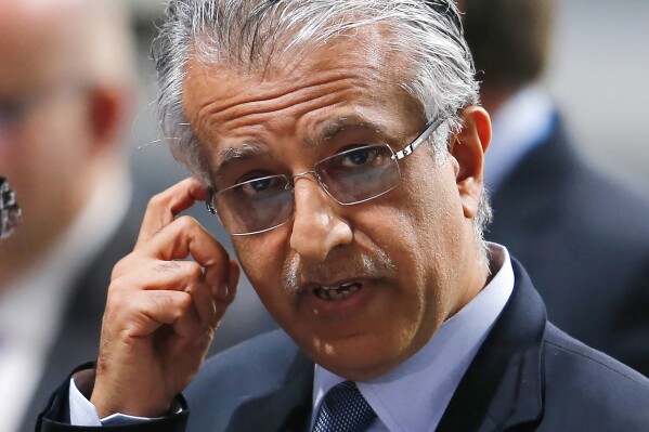 FILE - FIFA presidential candidate Sheik Salman bin Ebrahim Al Khalifa of Bahrain attends an extraordinary FIFA congress in Zurich, Switzerland, Feb. 26, 2016. (AP Photo/Michael Probst, File)