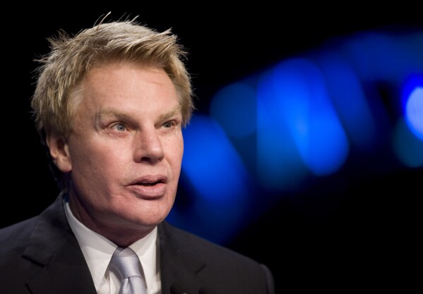 FILE - Michael Jeffries, former CEO of Abercrombie & Fitch, speaks at the annual National Retail Federation conference on Jan. 13, 2009 in New York. (AP Photo/Mark Lennihan, File)