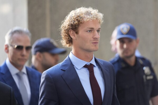 Daniel Penny arrives to Manhattan criminal court in New York, Monday, Oct. 21, 2024. (AP Photo/Seth Wenig)