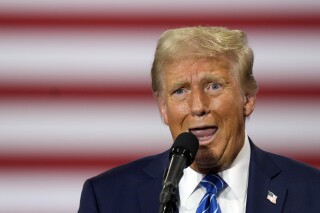 Republican presidential nominee former President Donald Trump speaks at a campaign event at Dane Manufacturing, Tuesday, Oct. 1, 2024, in Waunakee, Wis. (AP Photo/Charlie Neibergall)